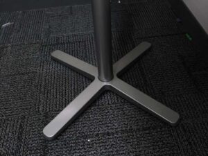Tall table square bar table steel legs wooden top white