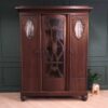 Wardrobe with 3 doors, opening, walnut color, European workmanship, sourced from Germany.