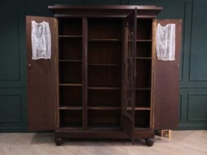 Wardrobe with 3 doors, opening, walnut color, European workmanship, sourced from Germany.