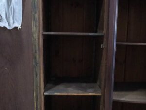 Wardrobe with 3 doors, opening, walnut color, European workmanship, sourced from Germany.
