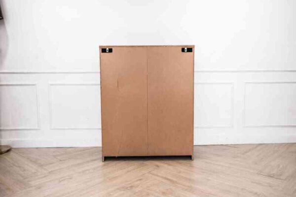 Chest of drawers chest of drawers storage cabinet square shape Black wood pattern surface 4 drawers