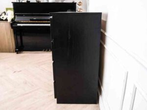Chest of drawers chest of drawers storage cabinet square shape Black wood pattern surface 4 drawers