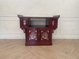 Porch table display cabinet wooden cabinet corner cabinet TV cabinet porch decoration flower pattern_ZZ1JSVLBM9