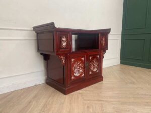 Porch table display cabinet wooden cabinet corner cabinet TV cabinet porch decoration flower pattern_ZZ1JSVLBM9