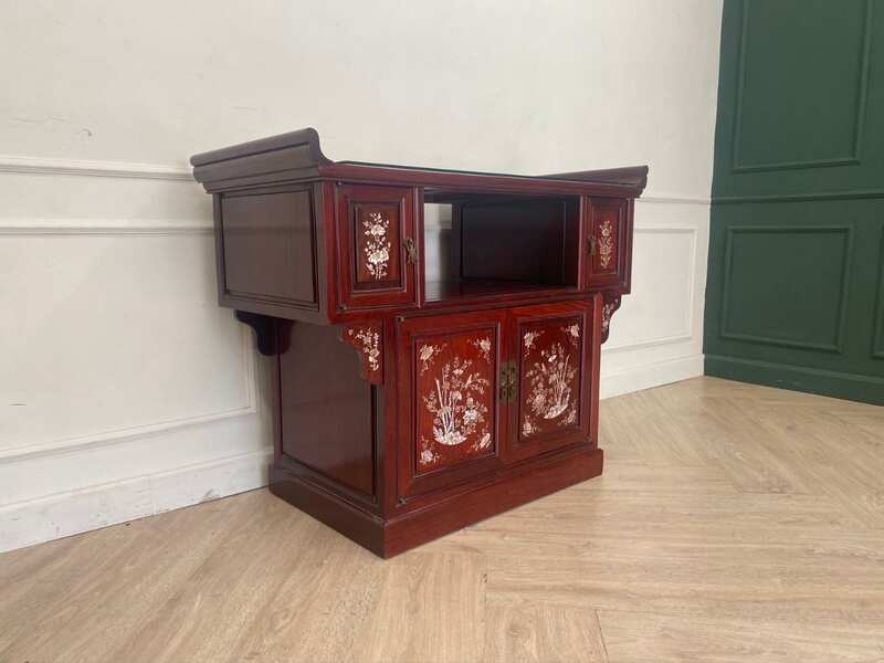 Porch table display cabinet wooden cabinet corner cabinet TV cabinet porch decoration flower pattern_ZZ1JSVLBM9