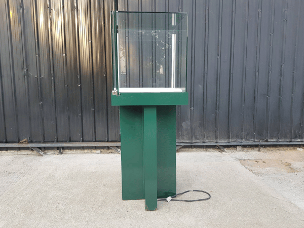 Tall glass display cabinet, 1 door, green