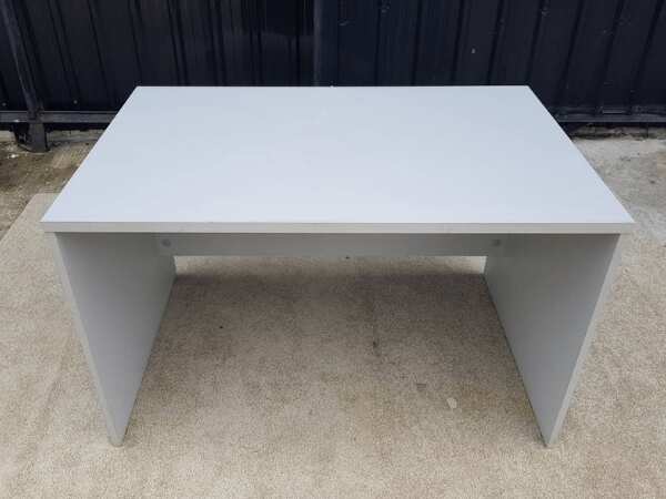 Work desk, wooden frame, white, 120 cm