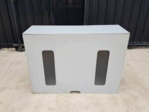 1-door steel cabinet, grey