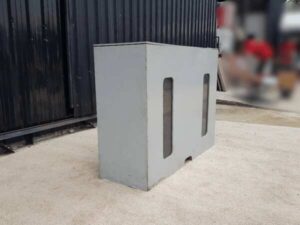 1-door steel cabinet, grey