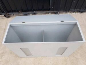 1-door steel cabinet, grey