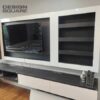 Home theater set, TV shelf, built-in, white, SB FURNITURE brand