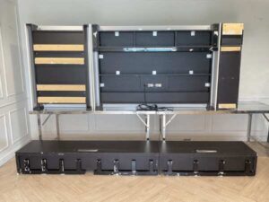 Home theater set, TV shelf, built-in, white, SB FURNITURE brand