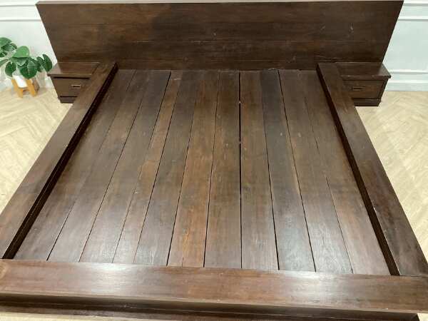 6 foot wooden bed, Japanese style