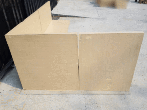 3-piece L-shaped corner bench with high backrest