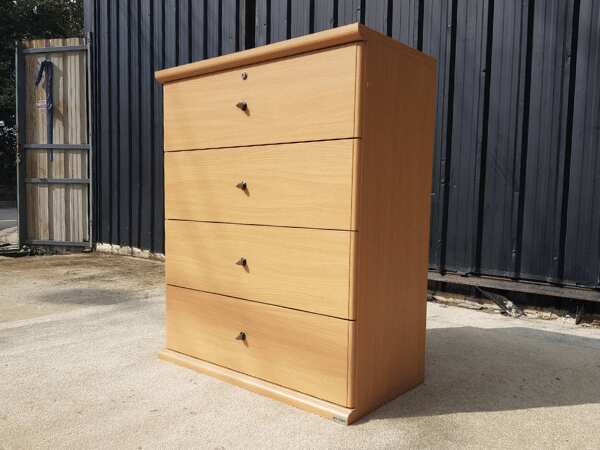 Wooden cabinet with 4 drawers, brand: Koncept