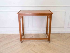 Wooden table, multipurpose table with wheels
