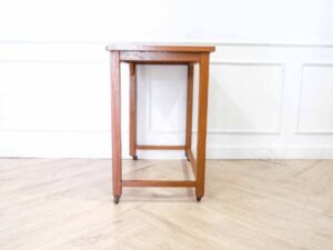 Wooden table, multipurpose table with wheels