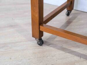 Wooden table, multipurpose table with wheels