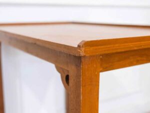 Wooden table, multipurpose table with wheels