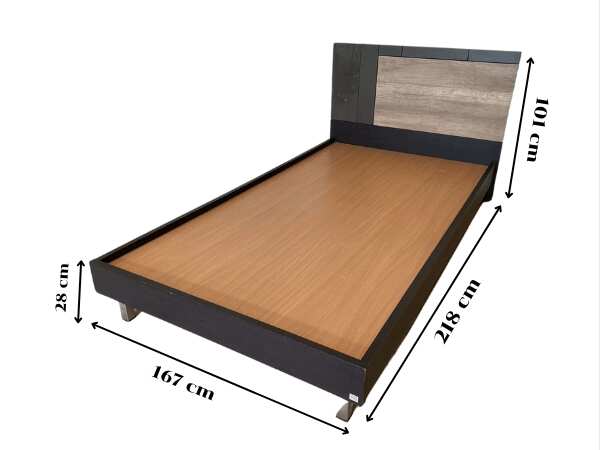 3.5 foot bed, SB FURNITURE brand, 3.5 foot pocket spring mattress, 11 inches thick, Dunlopillo brand, New Forest model