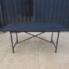 Black wooden dining table, 170 cm