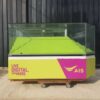 Glass display cabinet, telephone display cabinet, green