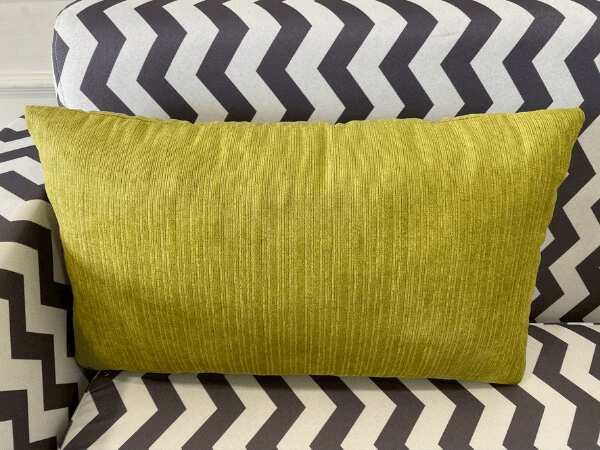 3-seat L-shaped corner sofa, fabric cushion, black and white pattern