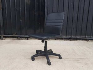 Office chair, leather seat, black, ITK brand