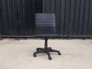 Office chair, leather seat, black, ITK brand