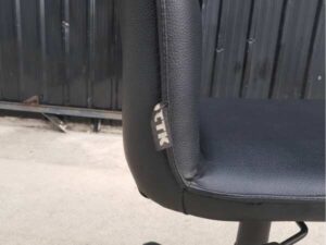 Office chair, leather seat, black, ITK brand