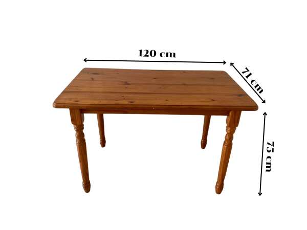Wooden table, dining table, multipurpose table 120 cm