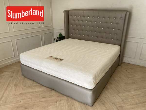 6-foot bed, gray, 6-foot mattress, 10 inches thick, Slumberland brand