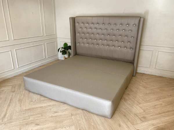 6-foot bed, gray, 6-foot mattress, 10 inches thick, Slumberland brand