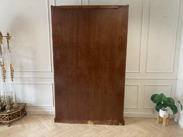 4-shelf wooden shelf, 2 doors, vintage style
