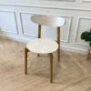 White wooden chair, modern style