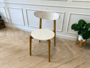 White wooden chair, modern style