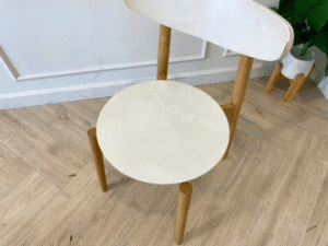 White wooden chair, modern style