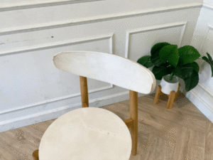 White wooden chair, modern style