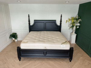 6-foot black bed, chanintr brand, 6-foot sealy mattress, MILLIONAIRE model