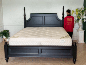 6-foot black bed, chanintr brand, 6-foot sealy mattress, MILLIONAIRE model