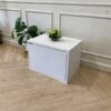 1-door white wooden storage cabinet