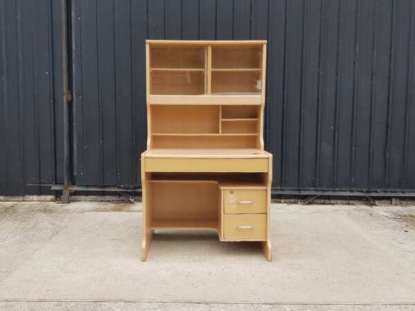 Tall desk with storage cabinet
