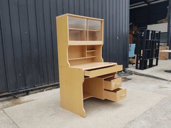 Tall desk with storage cabinet