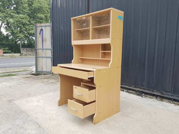 Tall desk with storage cabinet