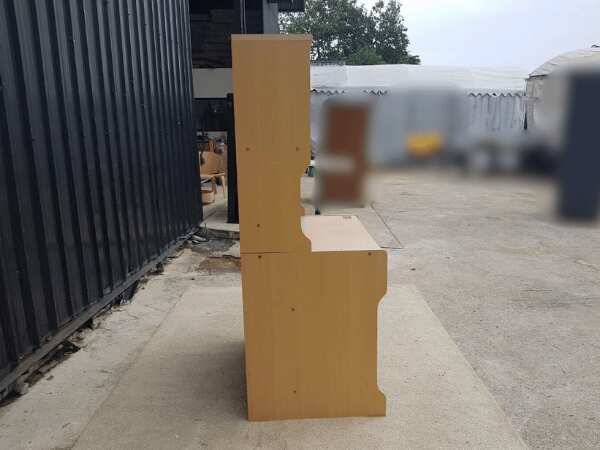 Tall desk with storage cabinet