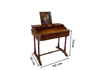 Dressing table with 4 drawers and mirror top, vintage style