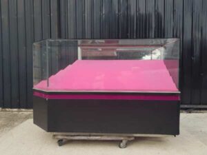 Glass display cabinet, phone display cabinet, black
