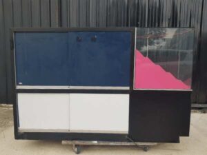 Glass display cabinet, phone display cabinet, black