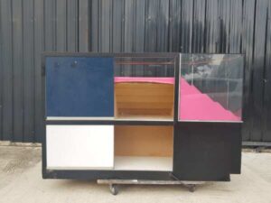 Glass display cabinet, phone display cabinet, black