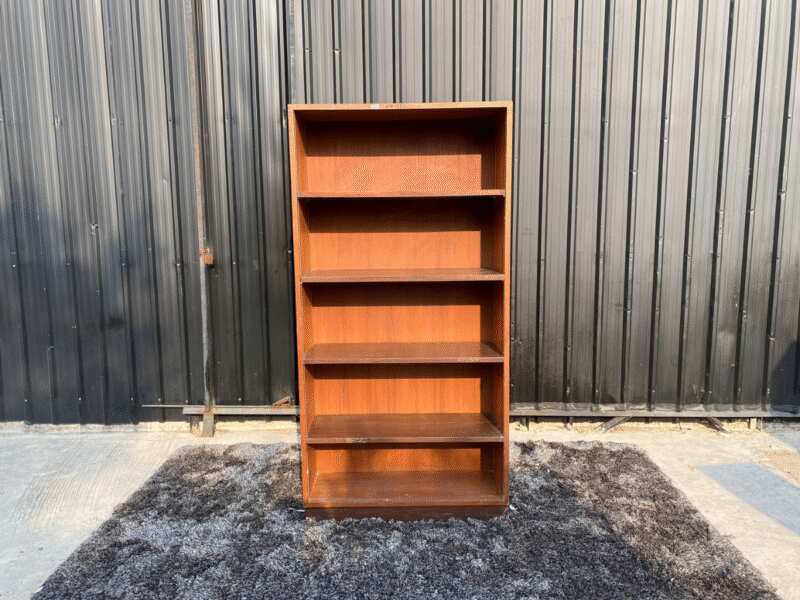 Tall wooden shelf, 5-layer teak frame, teak frame, teak veneer.